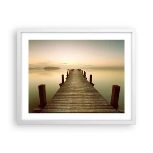 Poszter fekete keretben - Hajnal előtt, hajnal, fény - 50x40 cm