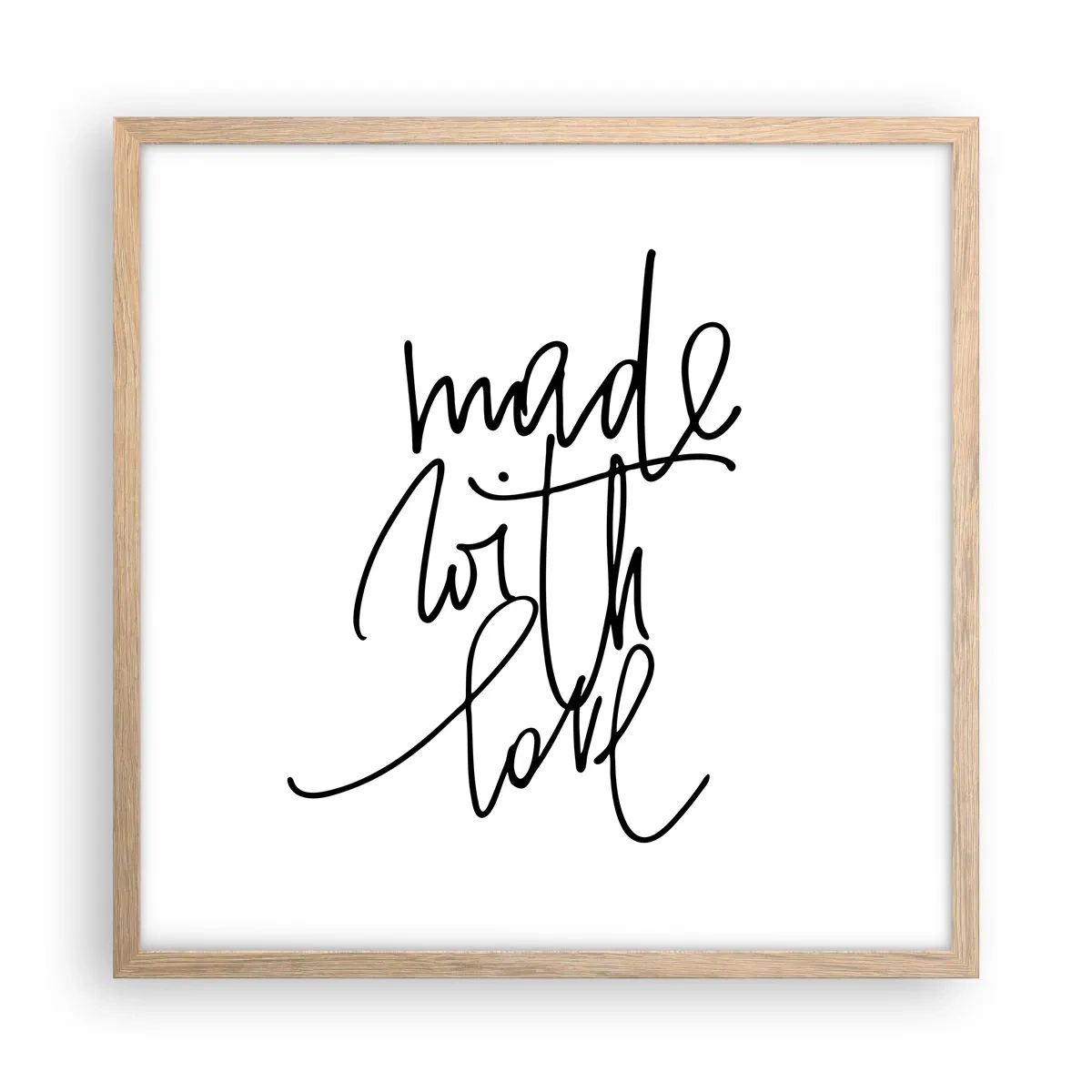 Poszter világos tölgy keretben - A legjobb márka - 50x50 cm