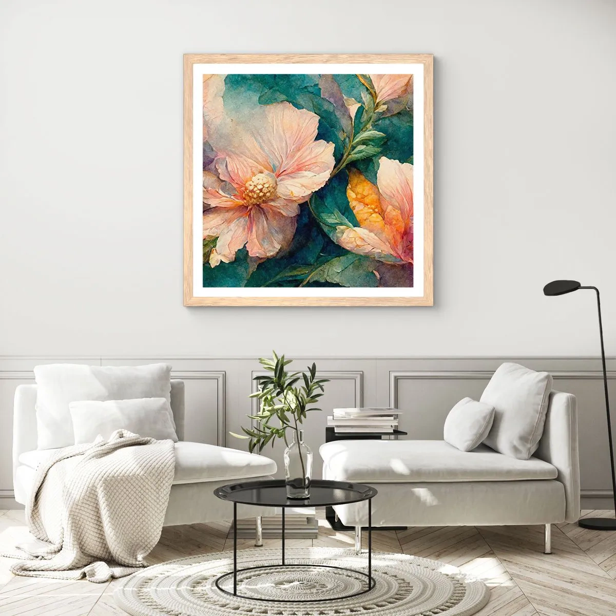 Poszter világos tölgy keretben - A nagyon finomság - 60x60 cm