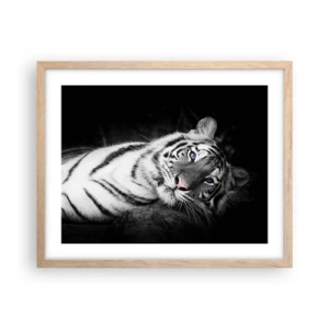Poszter világos tölgy keretben - Vadság és nyugalom - 50x40 cm