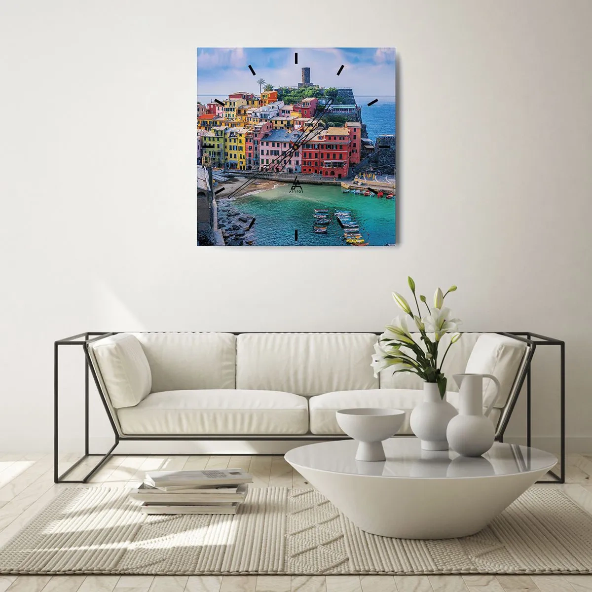 Falióra, Óra - Varázslatos mediterrán város - 40x40 cm