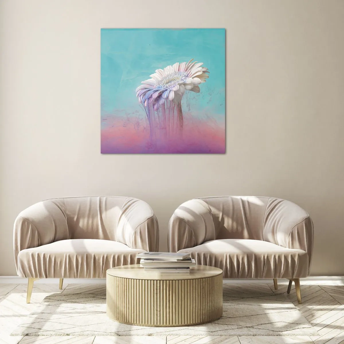 Üveg kép - A virág alvilág - 40x40 cm