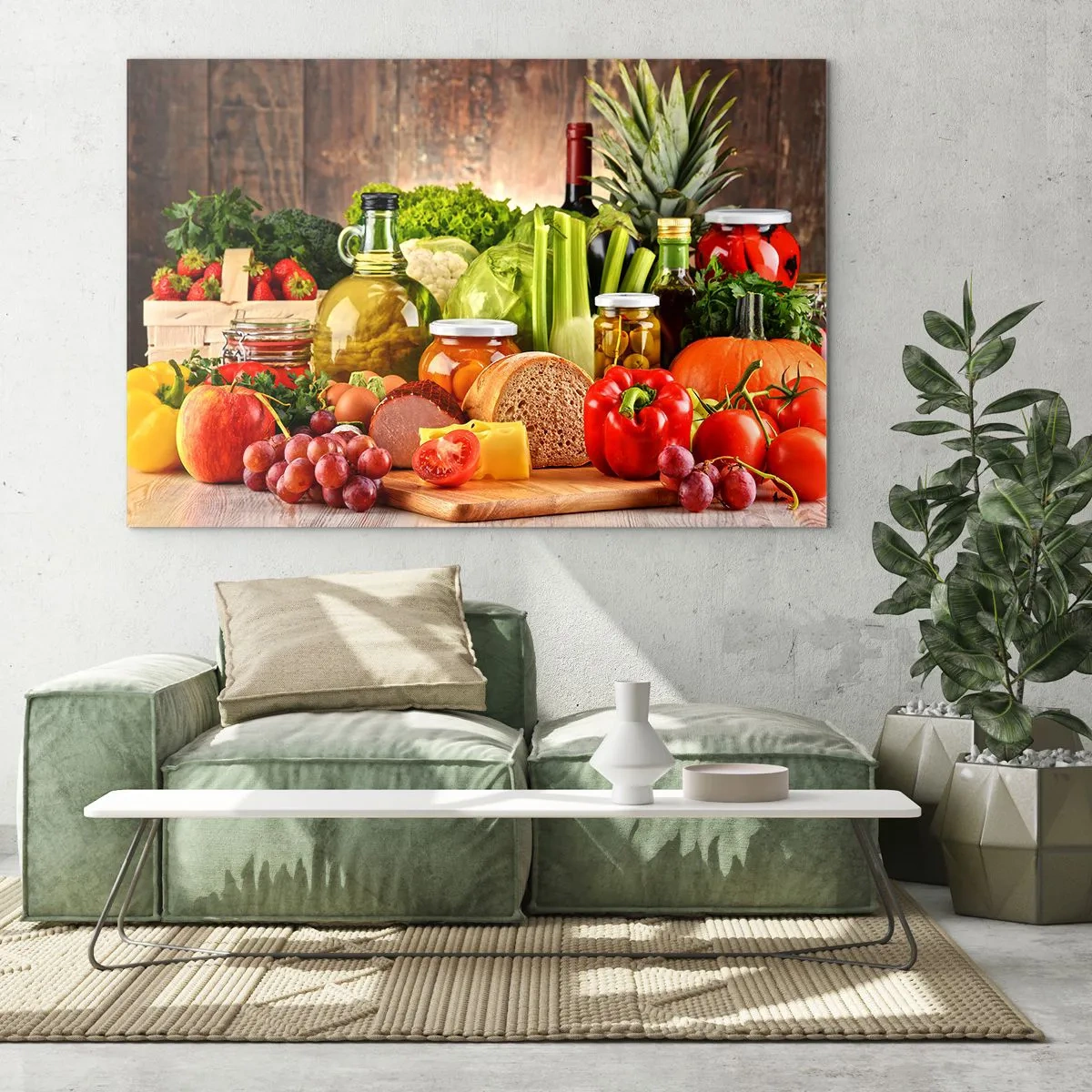 Üveg kép - Füstölt, sült és pácolt - 70x50 cm