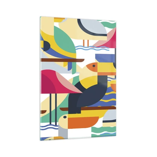 Üveg kép - Madárparti - 80x120 cm