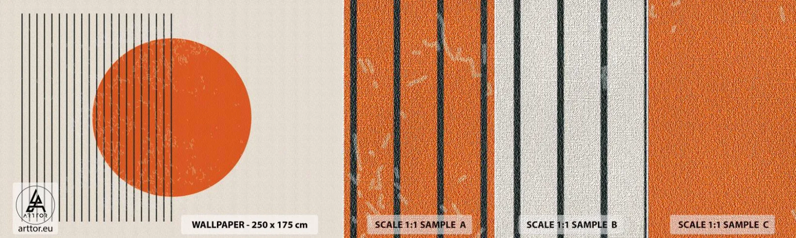 Fotótapéta Minta Premium Canvas - Mindig a nap - Nap, Minimalista, Vonalak - 100x30 cm