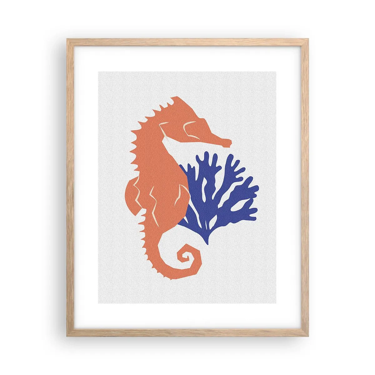 Poszter világos tölgy keretben - Egy víz alatti réten - 40x50 cm