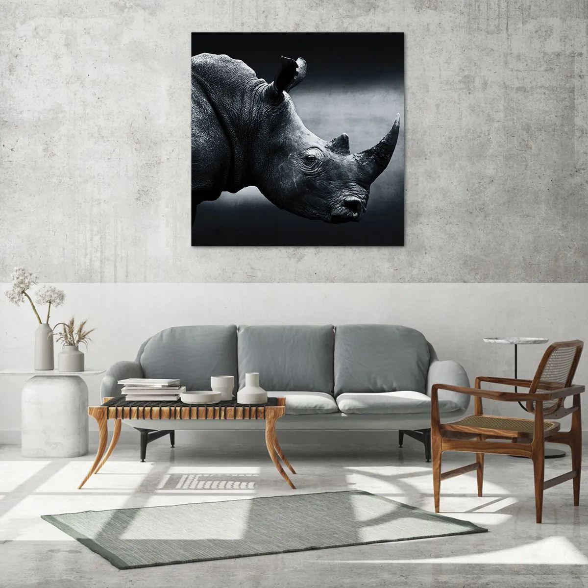 Üveg kép - Jobb profil - 60x60 cm