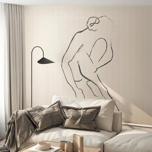 Fotótapéta Premium Sand - Intim vázlat - Minimalizmus, törvény, Nő - 200x140 cm