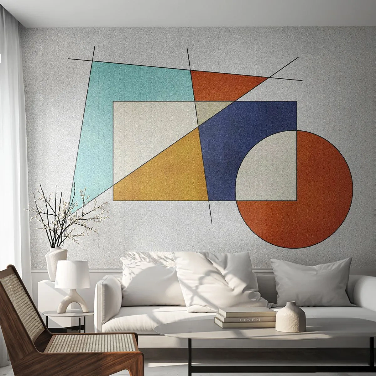Fotótapéta Premium Sand - Absztrakció: modernista szórakozás - Geometriai, Modern, Minimalizmus - 200x140 cm