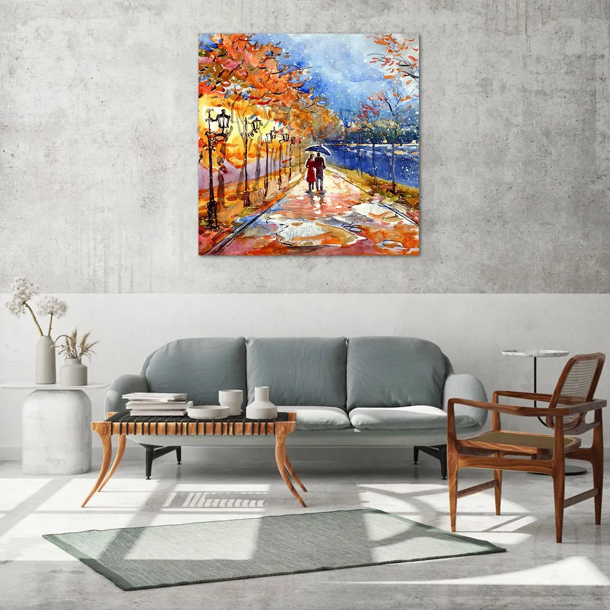 Üveg kép - Együtt az idő határáig - 40x40 cm