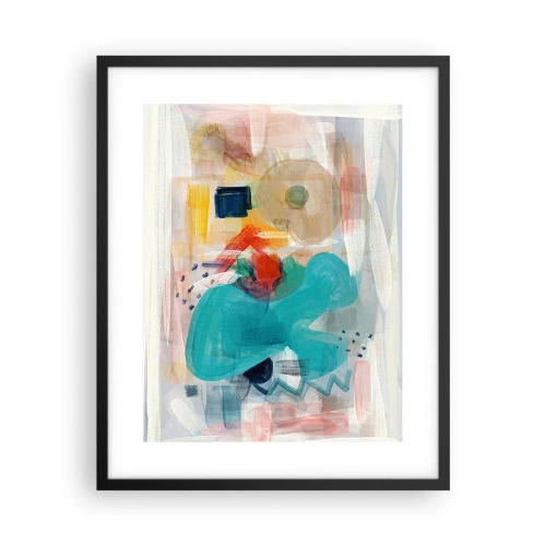 Poszter fehér keretben - Színes játék - 40x50 cm