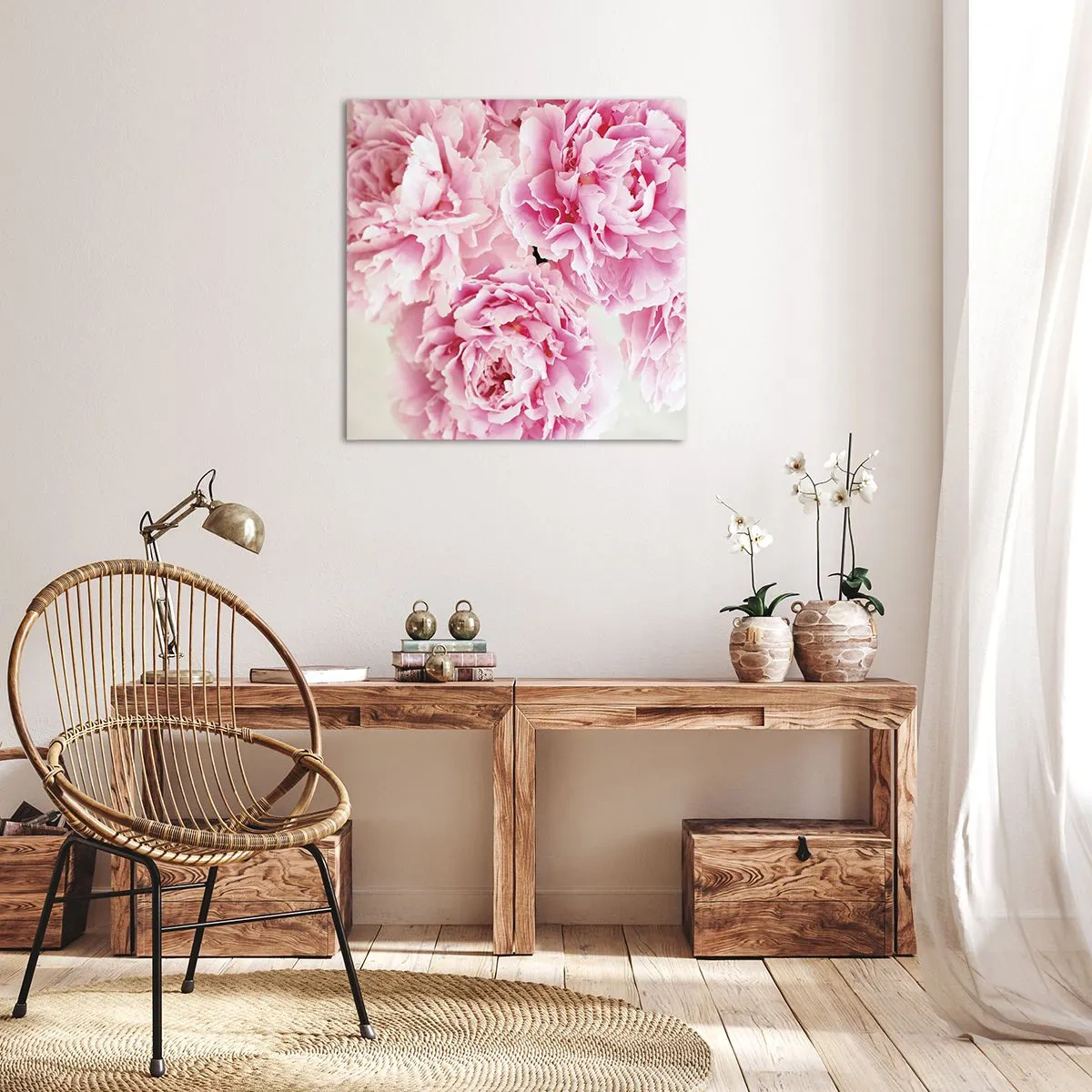 Vászonkép - Rózsaszín pompában - 30x30 cm
