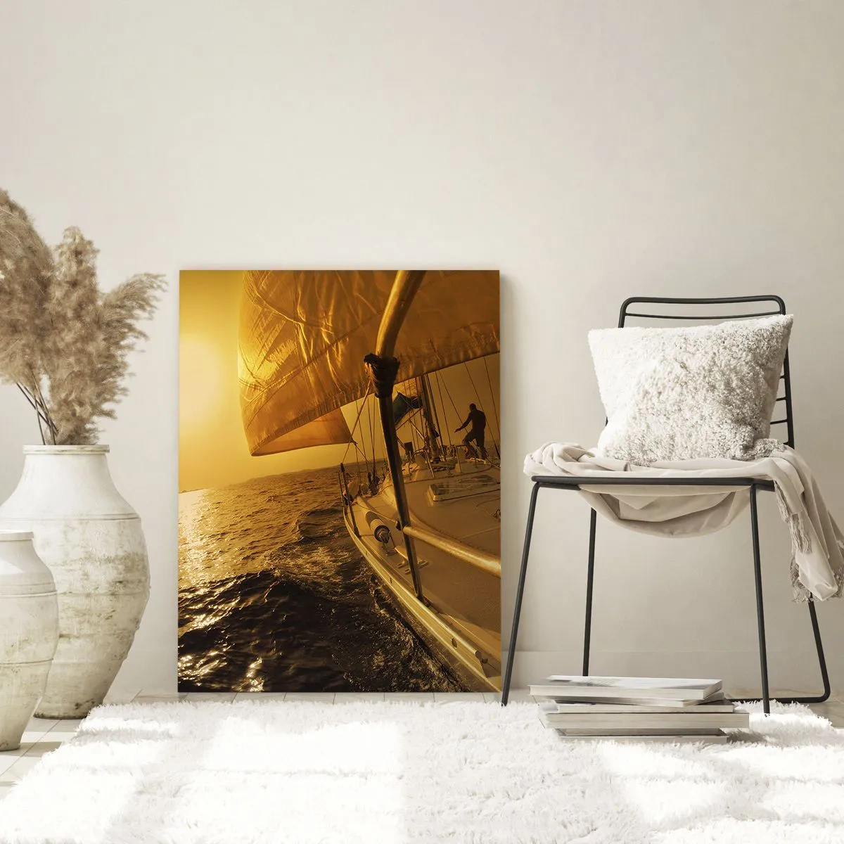 Üveg kép - Arany este egy színes nap után - 80x120 cm