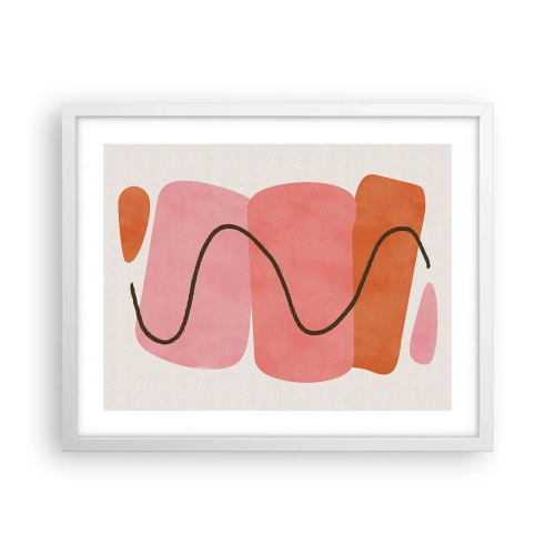 Poszter fekete keretben - Formák szelíd mozgása - 50x40 cm