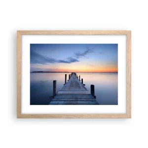 Poszter világos tölgy keretben - A derűs szürkület nyugalma - 40x30 cm