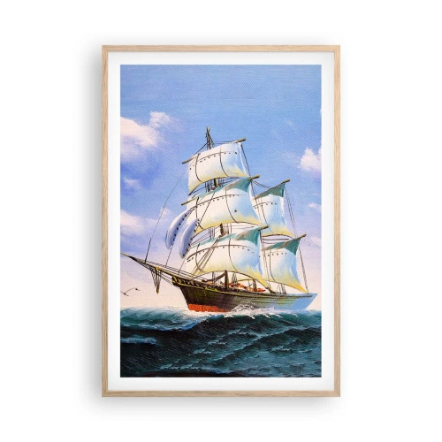 Poszter világos tölgy keretben - Büszkén a széllel - 61x91 cm