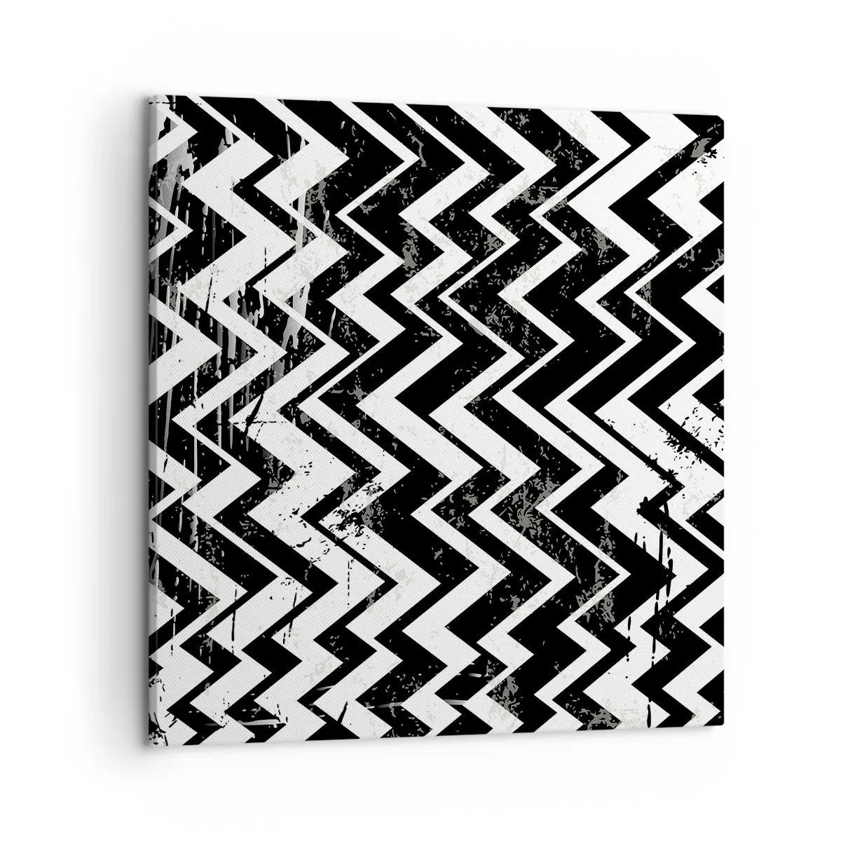Vászonkép - Zyg-fehér, zag-fekete - 50x50 cm