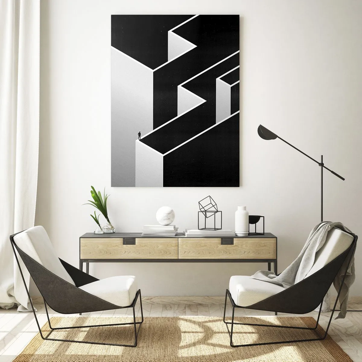 Üveg kép - Magány a csúcson - 80x120 cm