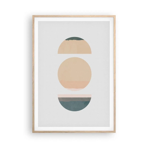 Poszter világos tölgy keretben - Kerékről kerékre - 70x100 cm