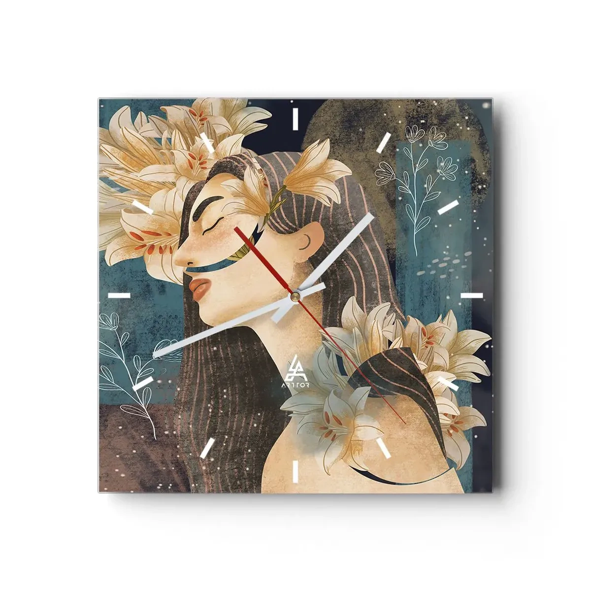 Falióra, Óra - Mese egy liliomos hercegnőről - 30x30 cm