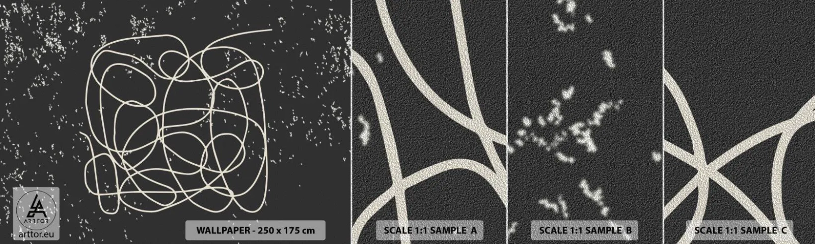 Fotótapéta Minta Premium Sand - Gondolatok elkalandozása - Absztrakció, Grafika, Darab - 100x30 cm