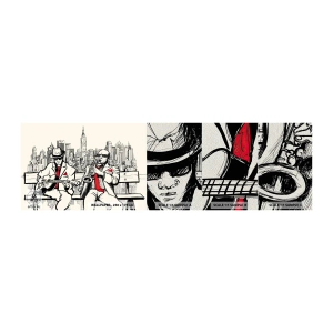 Fotótapéta Minta Premium Sand - New York-i improvizáció - Zene, Dzsessz, New York - 100x30 cm