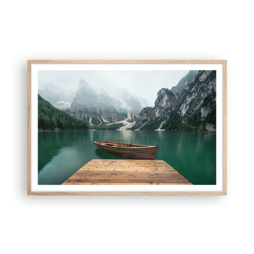 Poszter világos tölgy keretben - "És a homlok büszke sziklái" - 91x61 cm