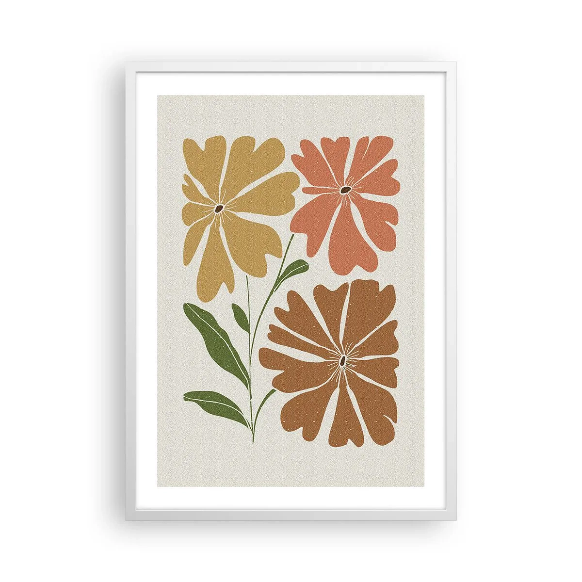 Poszter fekete keretben - Természet és geometria - 50x70 cm