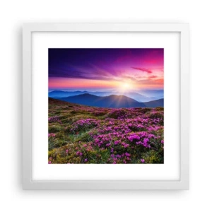 Poszter fekete keretben - A gyógynövények friss fürtjei illatoztak a mezőkről - 30x30 cm