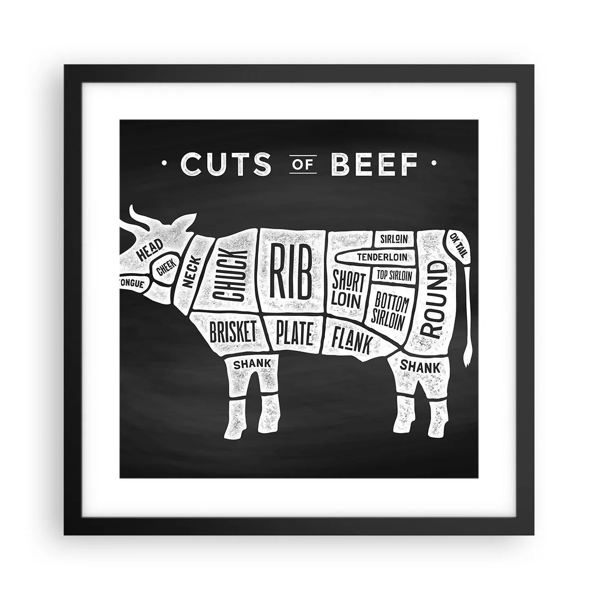 Poszter fehér keretben - Mészáros ábécéskönyve - 40x40 cm