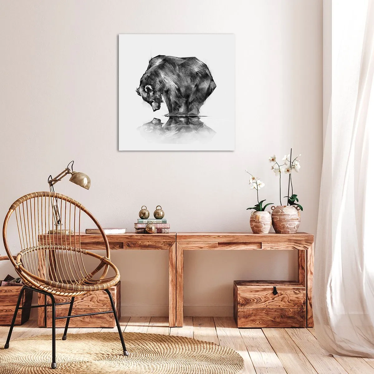 Vászonkép - Jó látni rokont - 60x60 cm