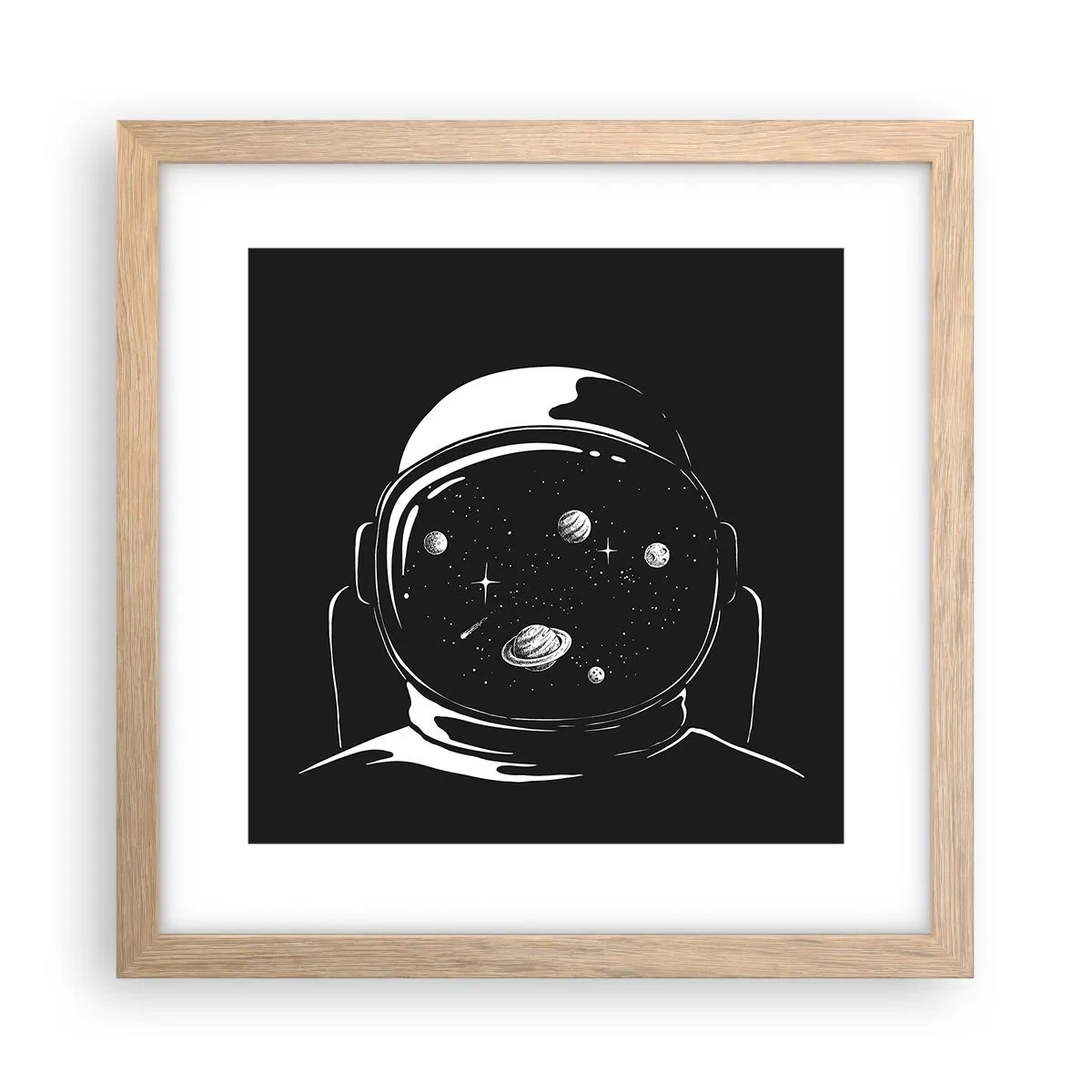 Poszter világos tölgy keretben - Szép kilátás - 30x30 cm