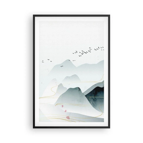 Poszter fehér keretben - A csúcsok fölött - 61x91 cm