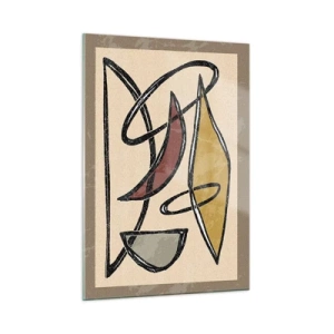 Üveg kép - Kompozíció - ívek és oválisok - 50x70 cm