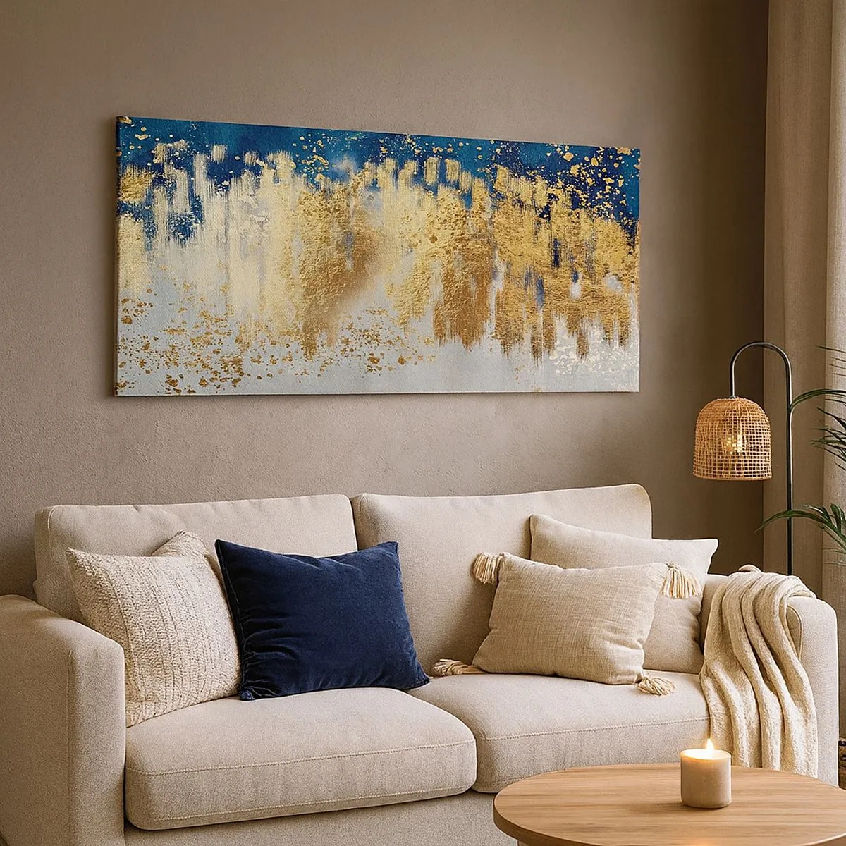 Vászonkép - Modern kompozíció csillogással - 100x40 cm