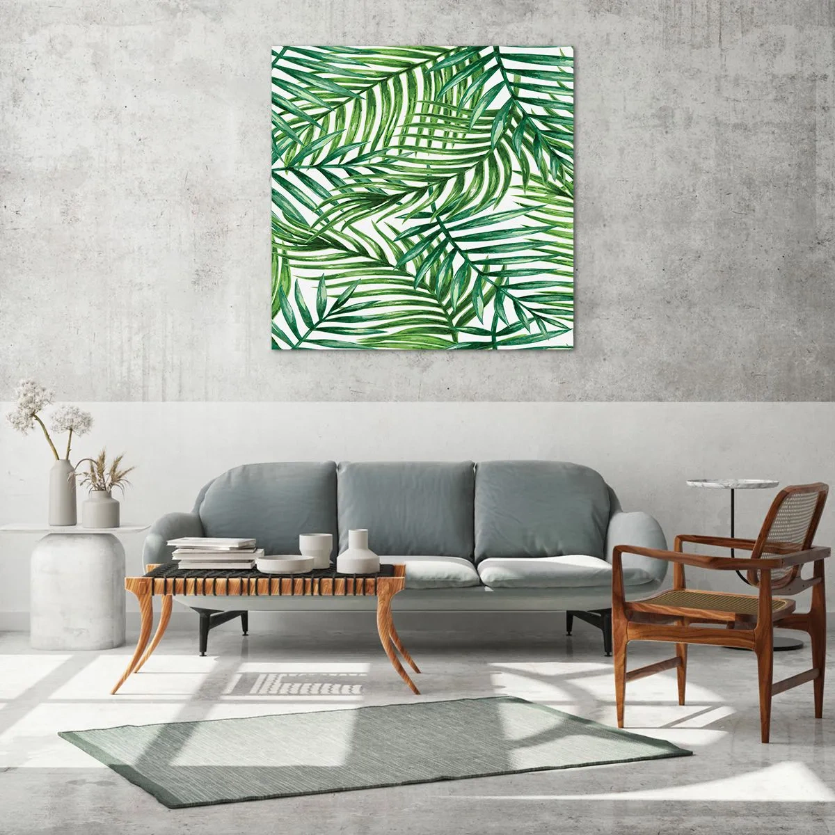 Üveg kép - A zöld lombkorona alatt - 50x50 cm