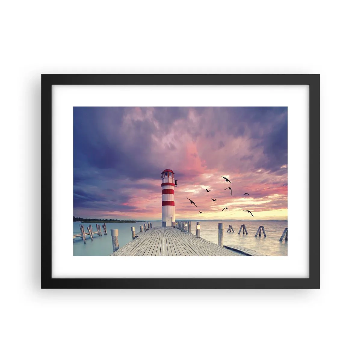 Poszter fehér keretben - Ideje a kikötőbe - 40x30 cm