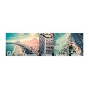 Fotótapéta Minta Öntapadós Deluxe Sticker - Örökös nyaralás Rióban - Tengerpart, Rio de Janeiro, Strand - 100x30 cm