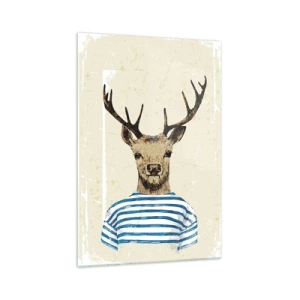 Üveg kép - Mert szeretem a csíkos pólókat! - 70x100 cm