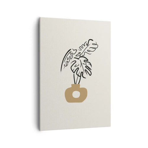 Vászonkép - Monstera - a ház díszítése - 50x70 cm