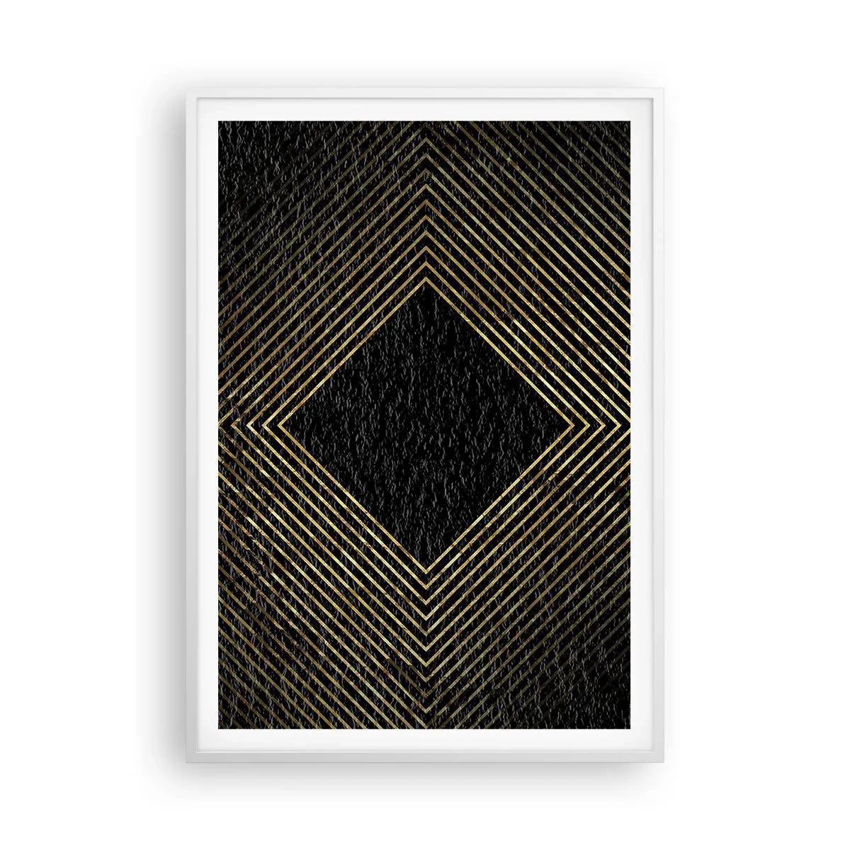 Poszter fekete keretben - Geometria glamour stílusban - 70x100 cm