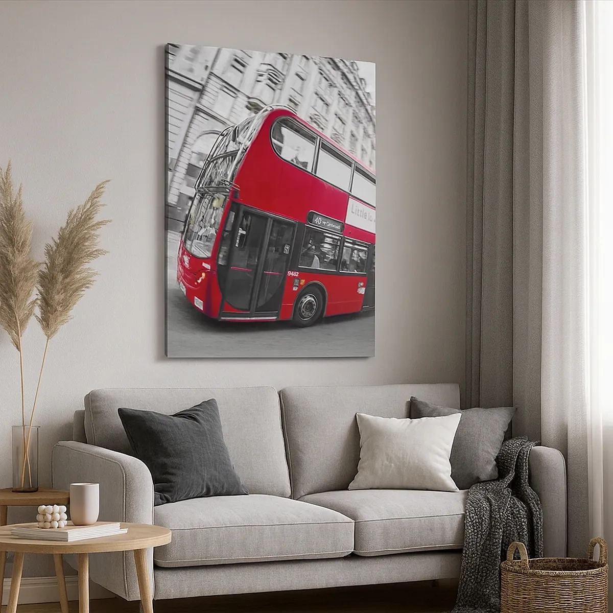 Vászonkép - London hagyományosan - by bus - 50x70 cm