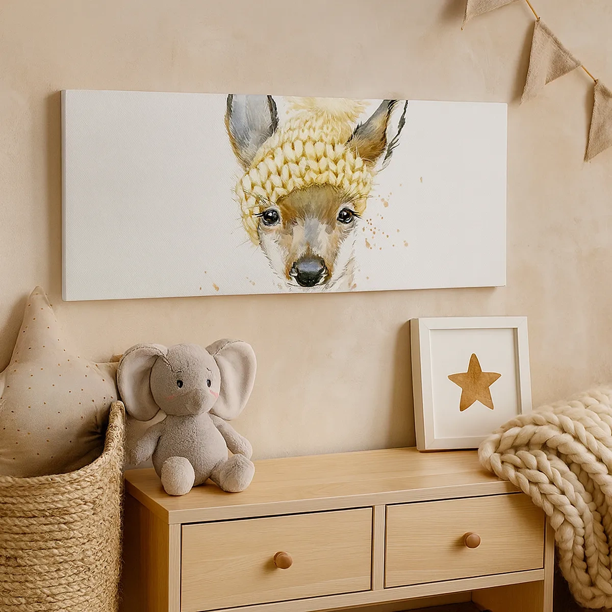 Vászonkép - Télre havas erdőben - 30x30 cm