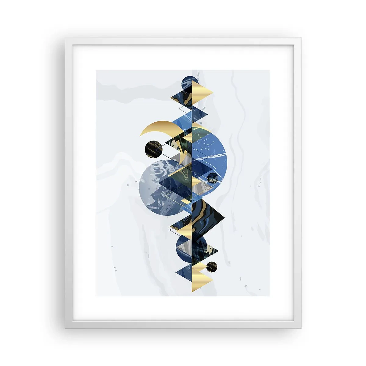 Poszter fekete keretben - Geometriai táj - 40x50 cm