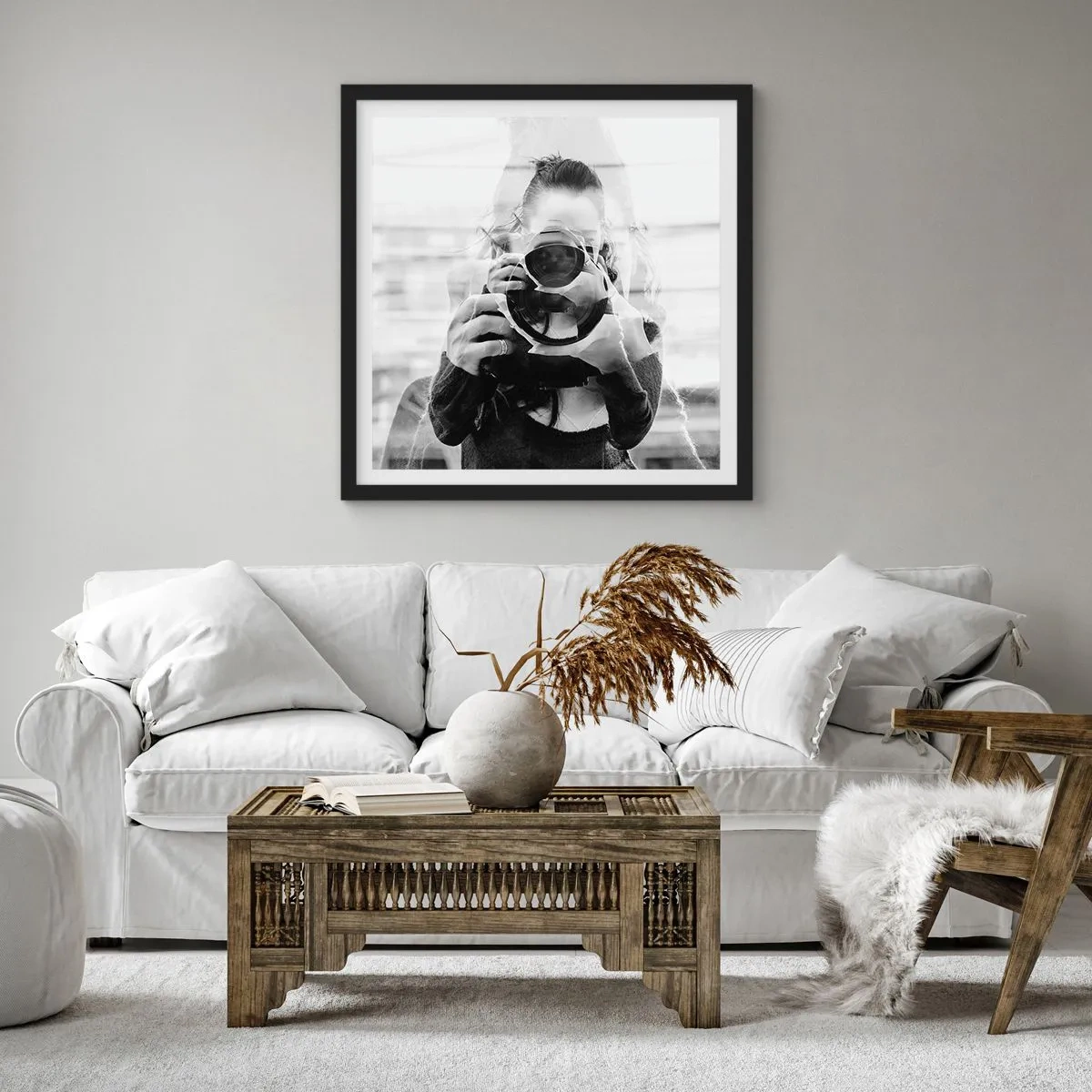 Poszter fehér keretben - Alkotó meg ez eszköze - 50x50 cm