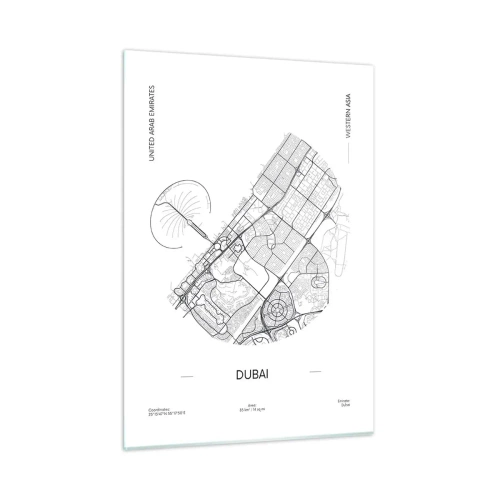 Üveg kép - Dubai anatómiája - 50x70 cm