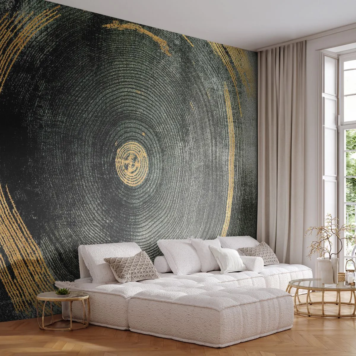Fotótapéta Premium Canvas - Változás és időtartam - Sötét, Faipari, Art Deco - 100x70 cm