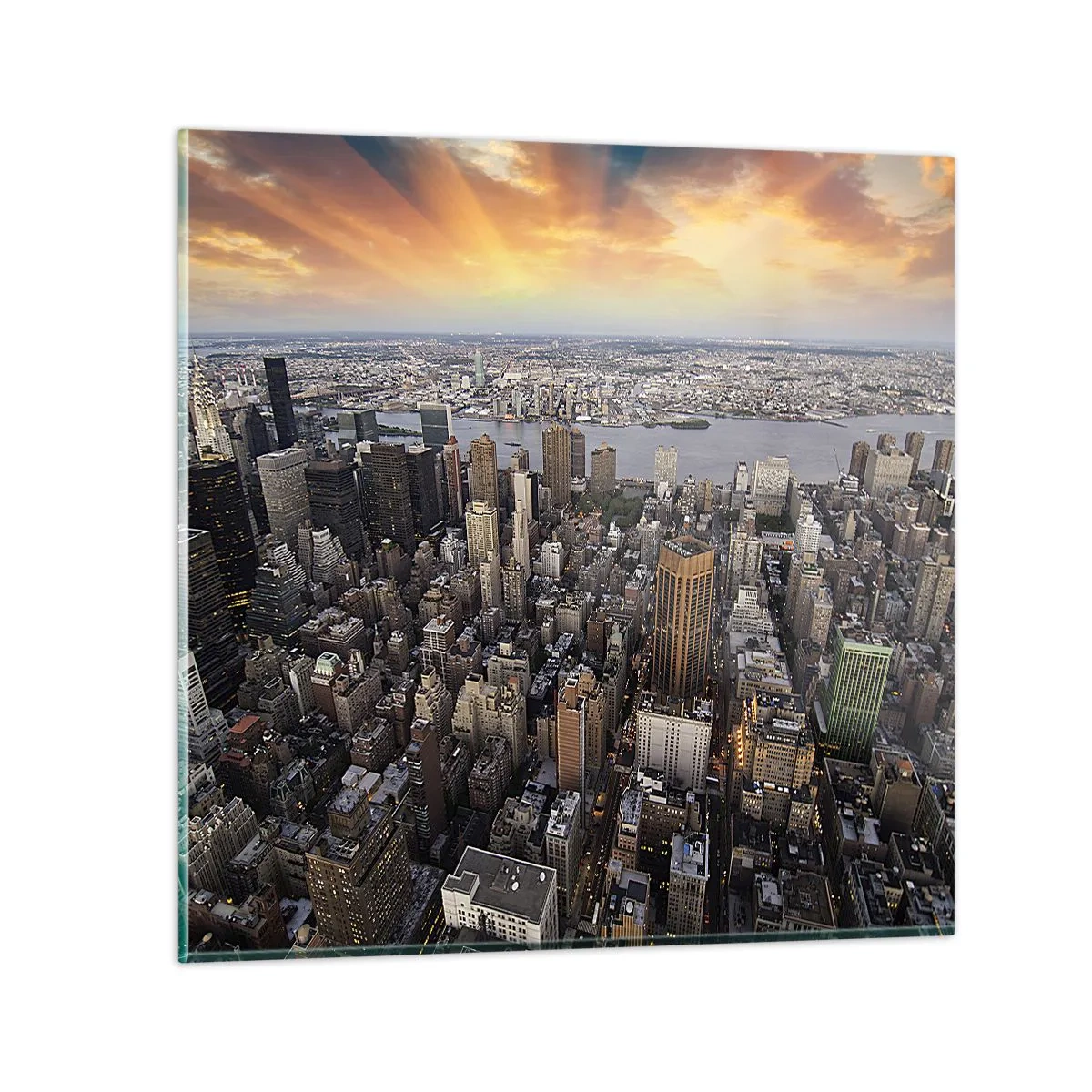 Üveg kép - Korunk dobogó szíve - 30x30 cm