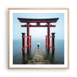 Poszter világos tölgy keretben - Japán álmodozás - 60x60 cm