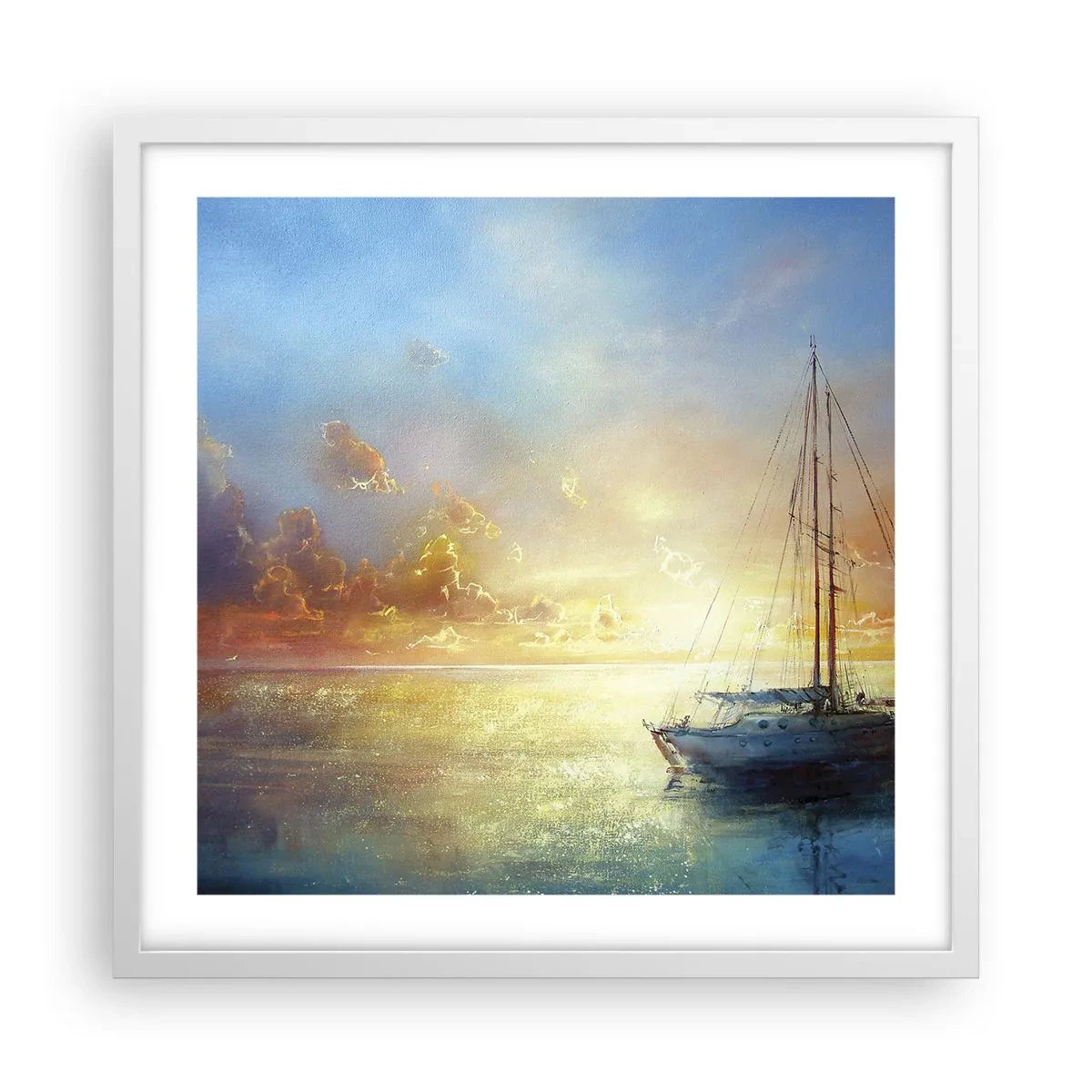 Poszter fekete keretben - Egy arany öbölben - 50x50 cm